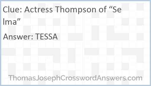 Actress Thompson of “Selma” Answer