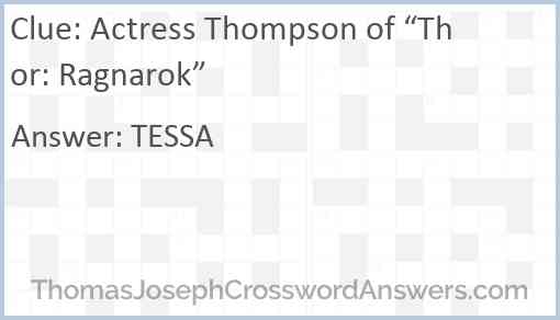 Actress Thompson of “Thor: Ragnarok” Answer