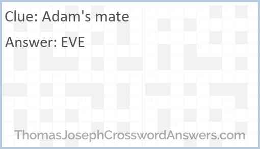 Adam’s mate Answer