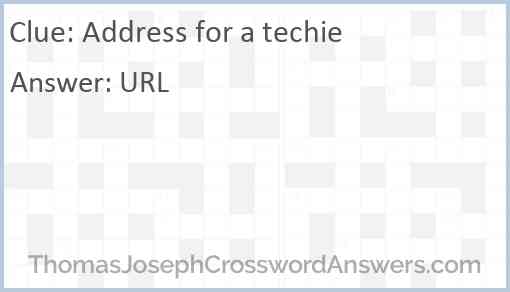 Address for a techie Answer