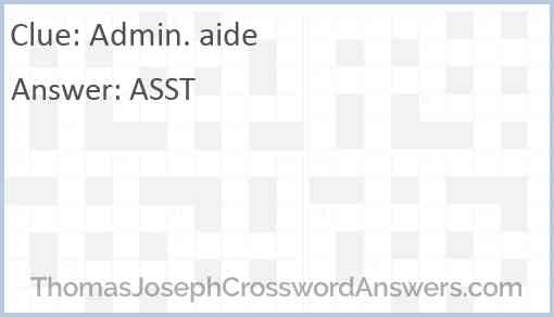 Admin. aide Answer