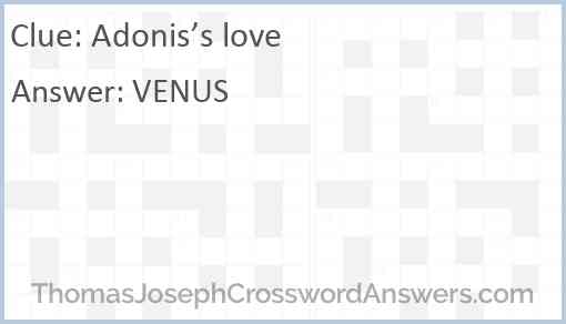 Adonis’s love Answer