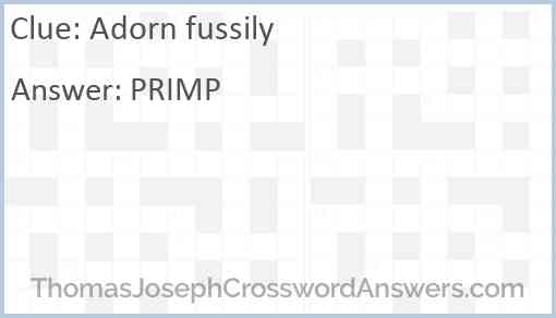 Adorn fussily Answer