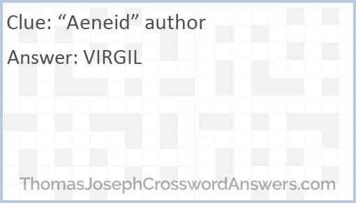 “Aeneid” author Answer