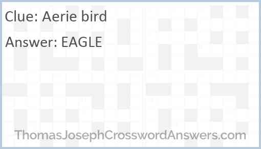 Aerie bird Answer