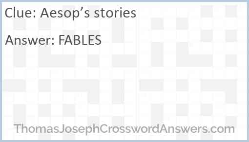 Aesop’s stories Answer