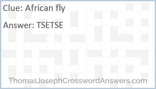 African fly Answer
