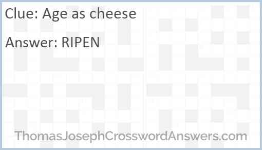 Age as cheese Answer