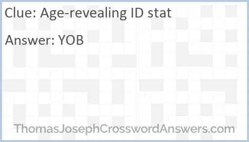 Age-revealing ID stat Answer
