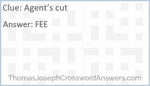 Agent’s cut Answer