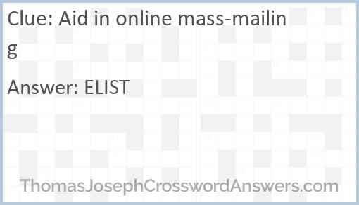 Aid in online mass-mailing Answer