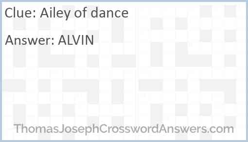 Ailey of dance Answer