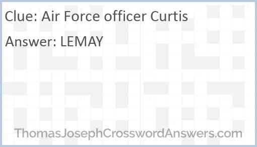 Air Force officer Curtis Answer