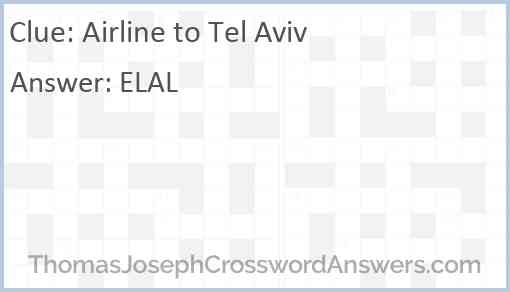 Airline to Tel Aviv Answer