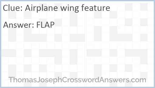 Airplane wing feature Answer