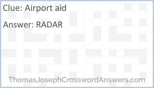 Airport aid Answer