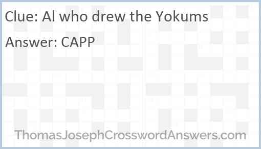 Al who drew the Yokums Answer