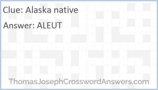 Alaska native Answer