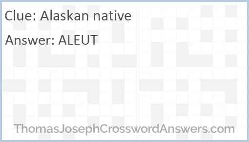 Alaskan native Answer