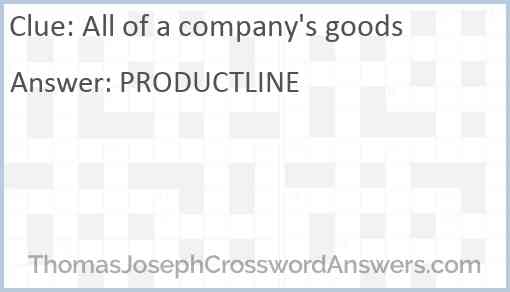 All of a company's goods Answer