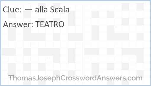 — alla Scala Answer