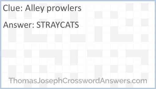 Alley prowlers Answer