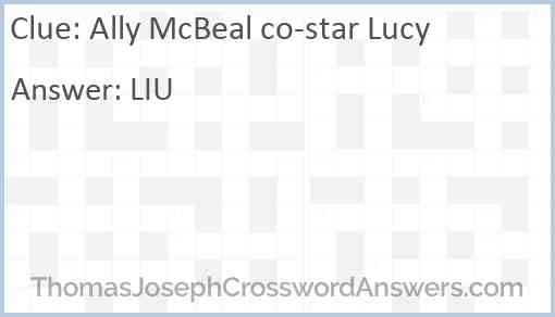 Ally McBeal co-star Lucy Answer
