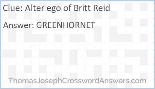Alter ego of Britt Reid Answer
