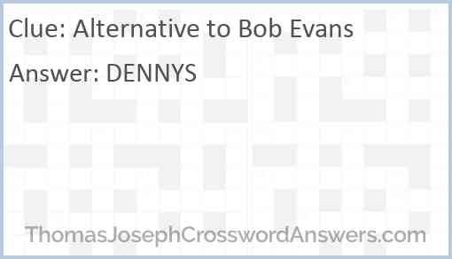 Alternative to Bob Evans Answer