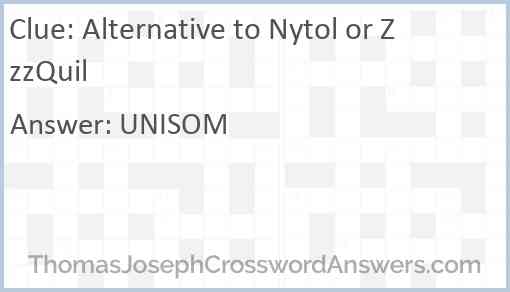 Alternative to Nytol or ZzzQuil Answer