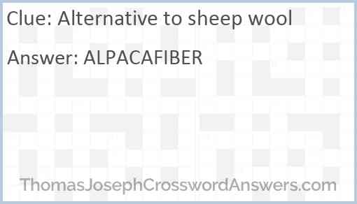 Alternative to sheep wool Answer