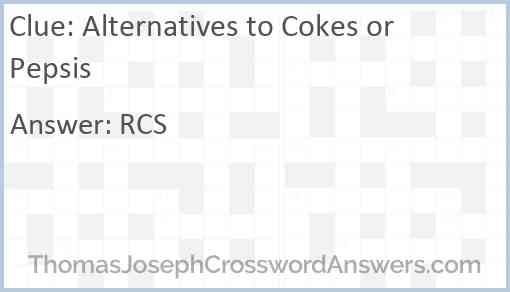 Alternatives to Cokes or Pepsis Answer