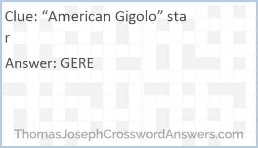 “American Gigolo” star Answer