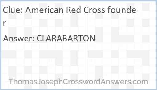American Red Cross founder Answer