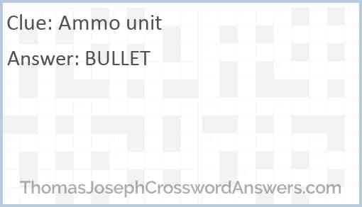 Ammo unit Answer