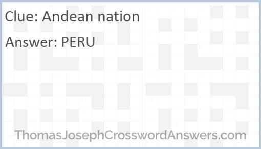 Andean nation Answer