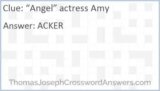 “Angel” actress Amy Answer