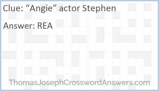 “Angie” actor Stephen Answer