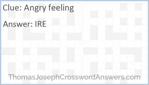 Angry feeling Answer