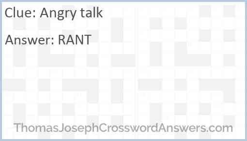 Angry talk Answer