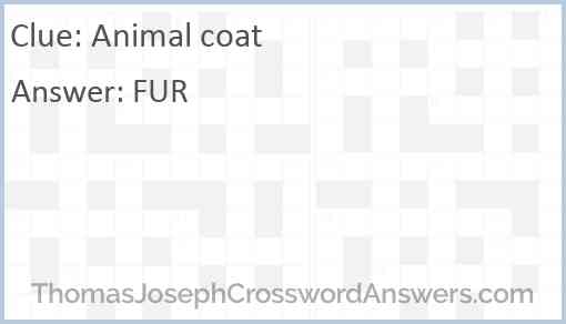 Animal coat Answer