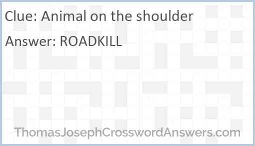 Animal on the shoulder Answer