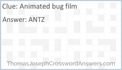 Animated bug film Answer