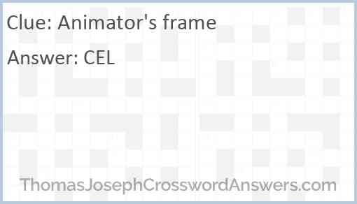 Animator’s frame Answer