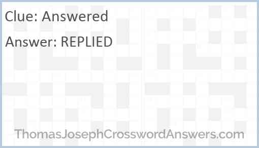 Answered Answer