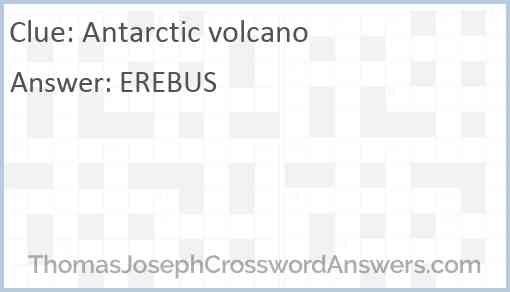 Antarctic volcano Answer