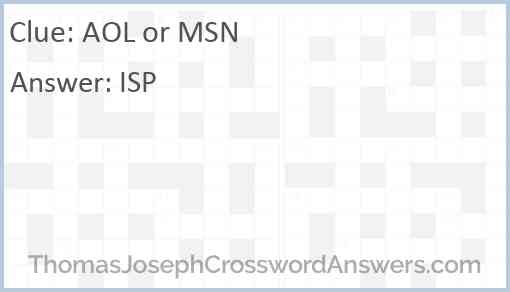 AOL or MSN Answer