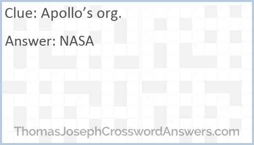 Apollo’s org. Answer