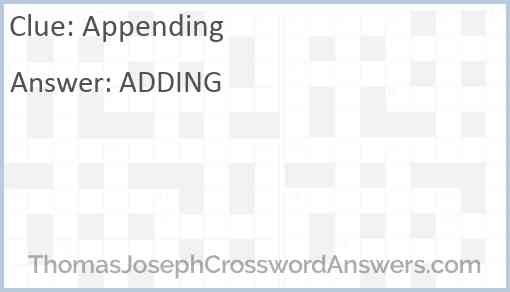 Appending Answer