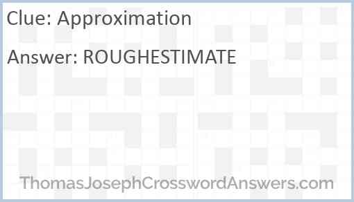 Approximation Answer
